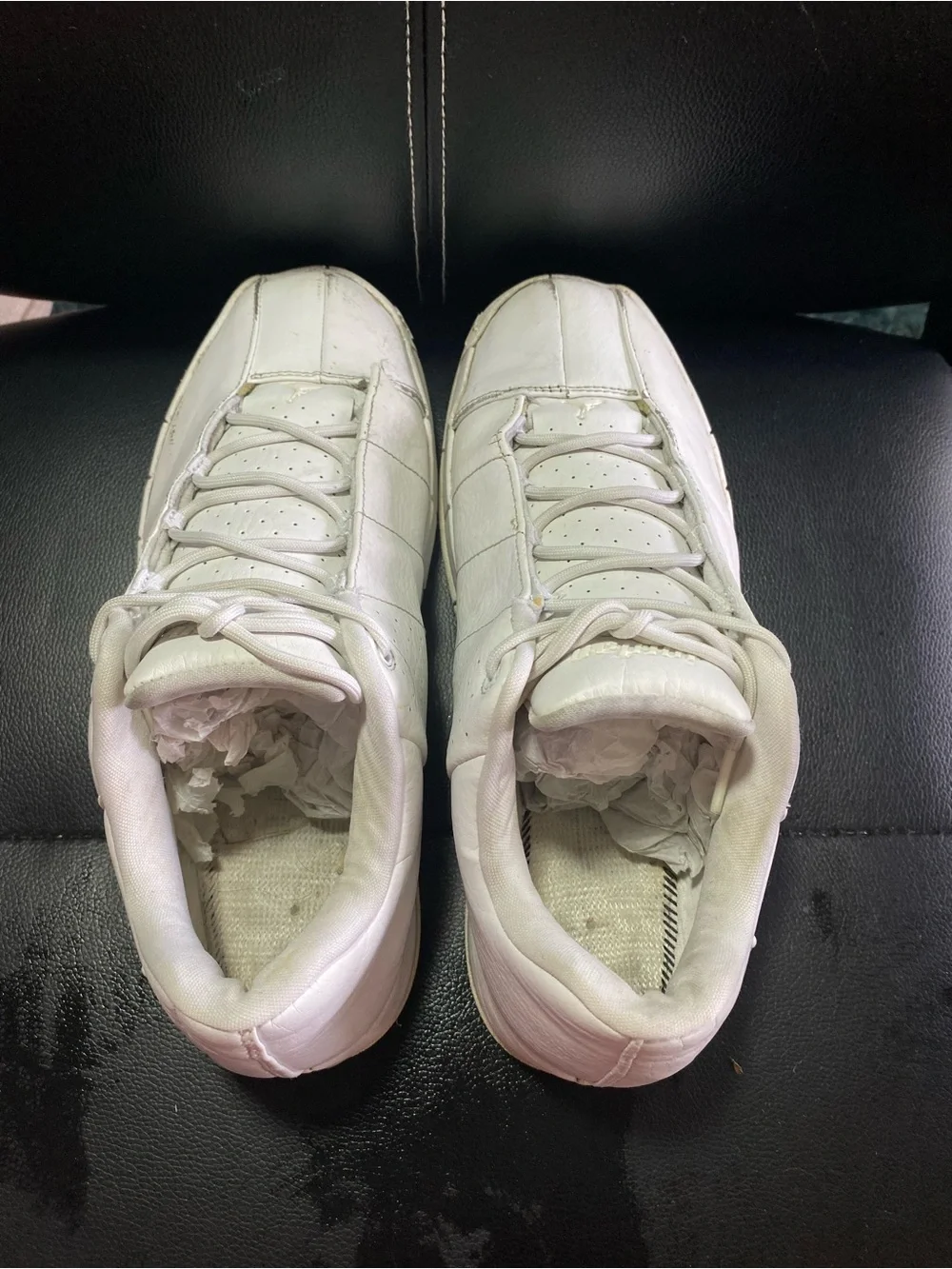 Jordan Team Elite 2 Low Men’s Leather Sneakers in White Size 8.5